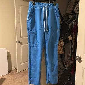 Women’s Yola High Waisted 2.0 Skinny Scrub Pants, Capri Blue, Size Small